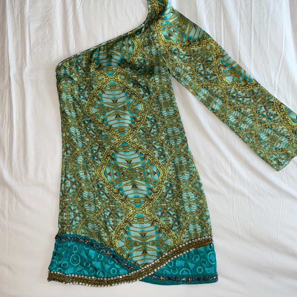 Custo Barcelona cocktail party dress. Green